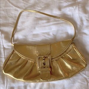 Gold Celine clutch